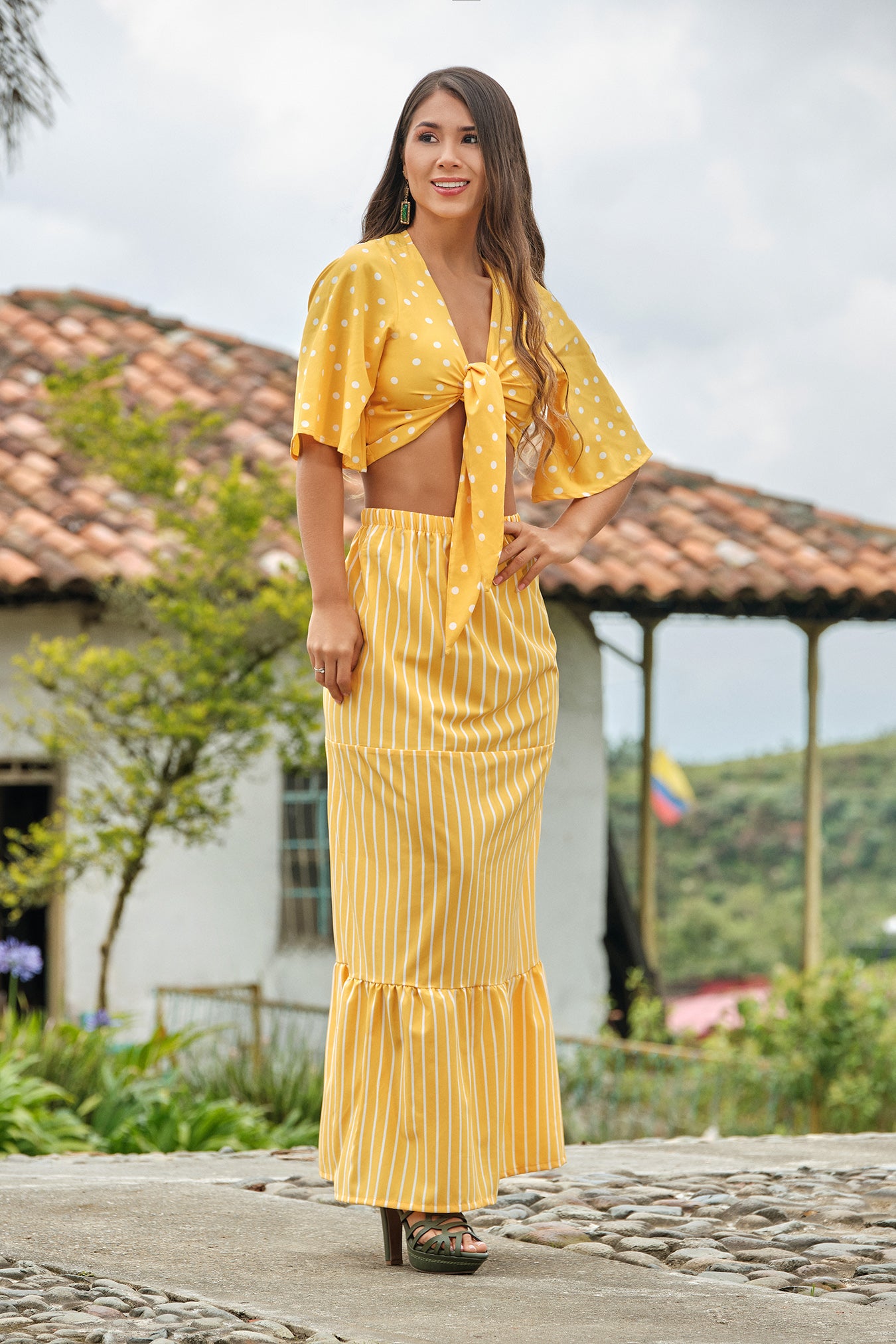 Conjunto En Rayón Stretch Estampado