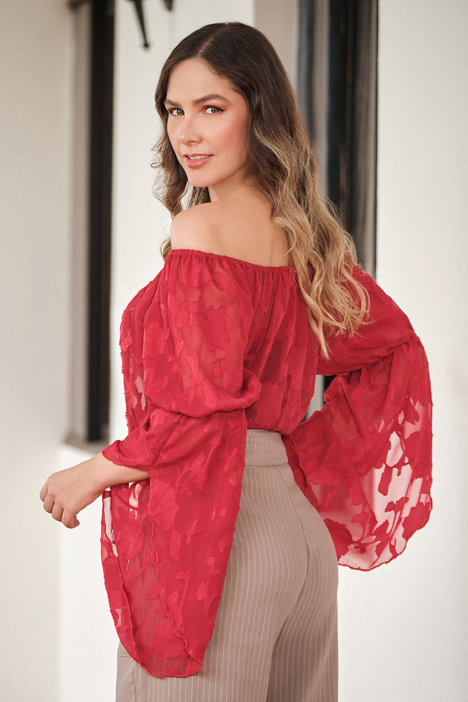 Blusa en chifón