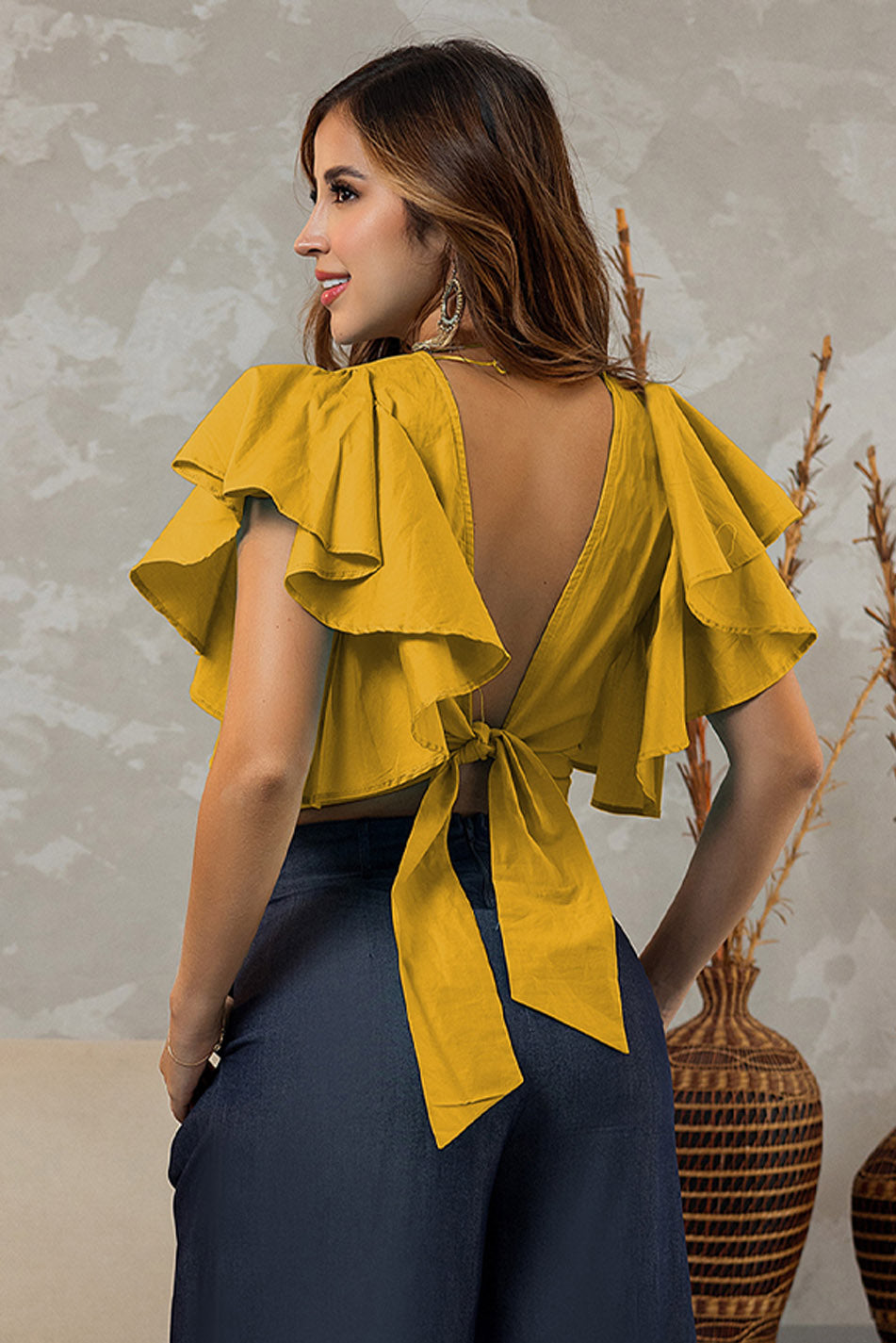 Blusa en algodón stretch