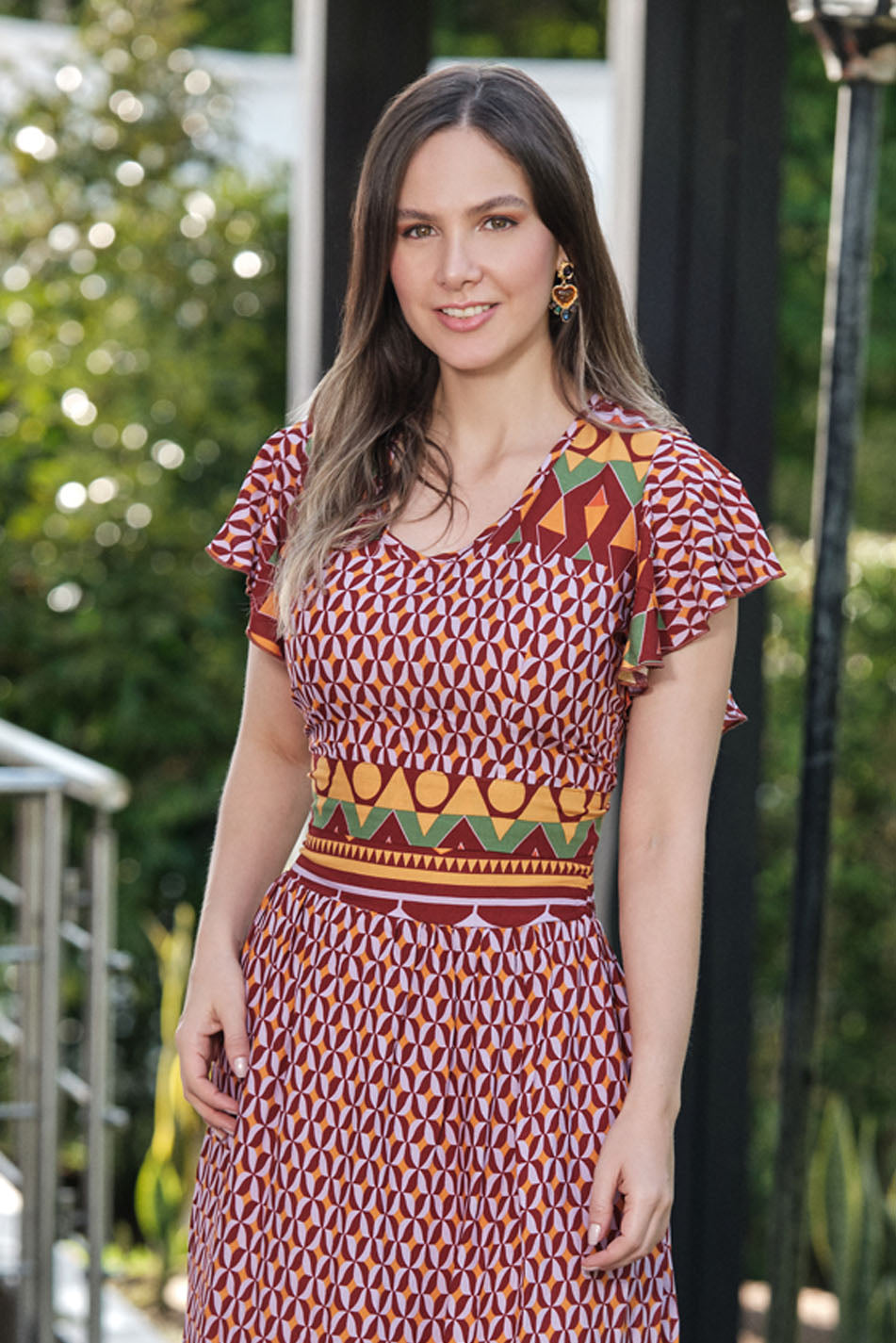 Conjunto en rayón estampado