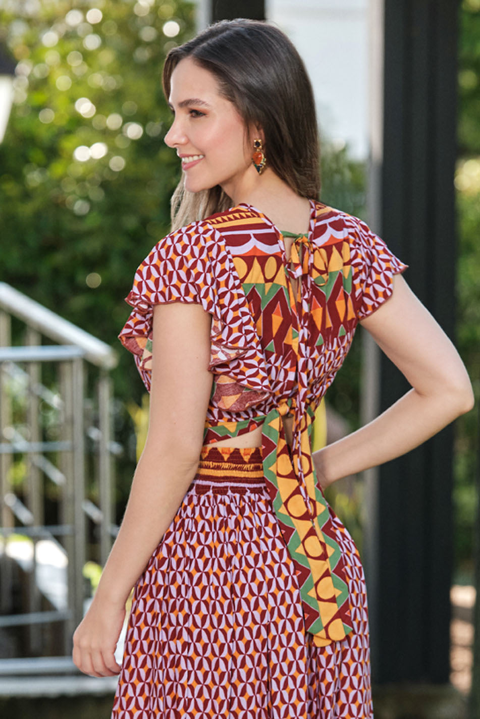 Conjunto en rayón estampado