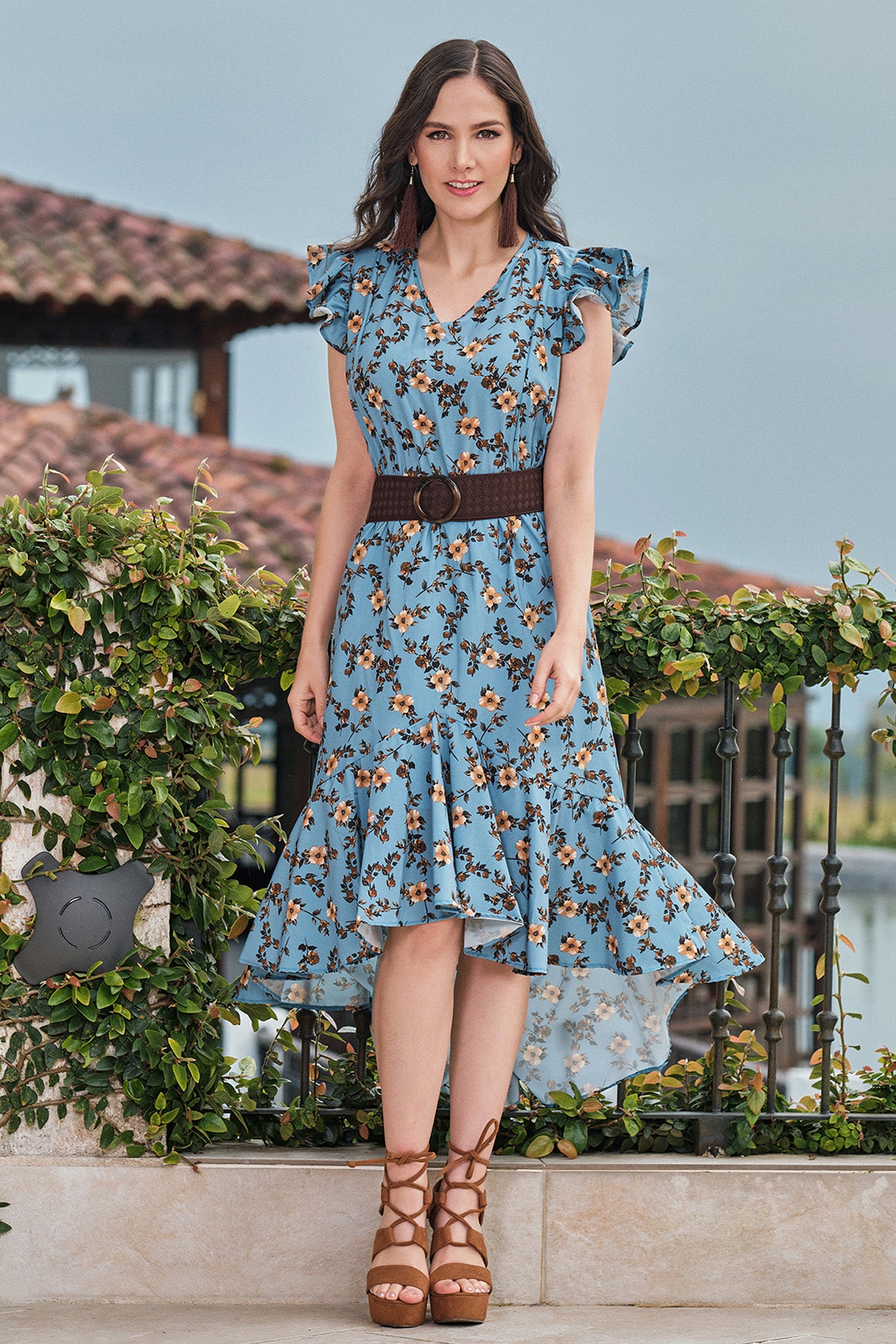 Vestido cuello V