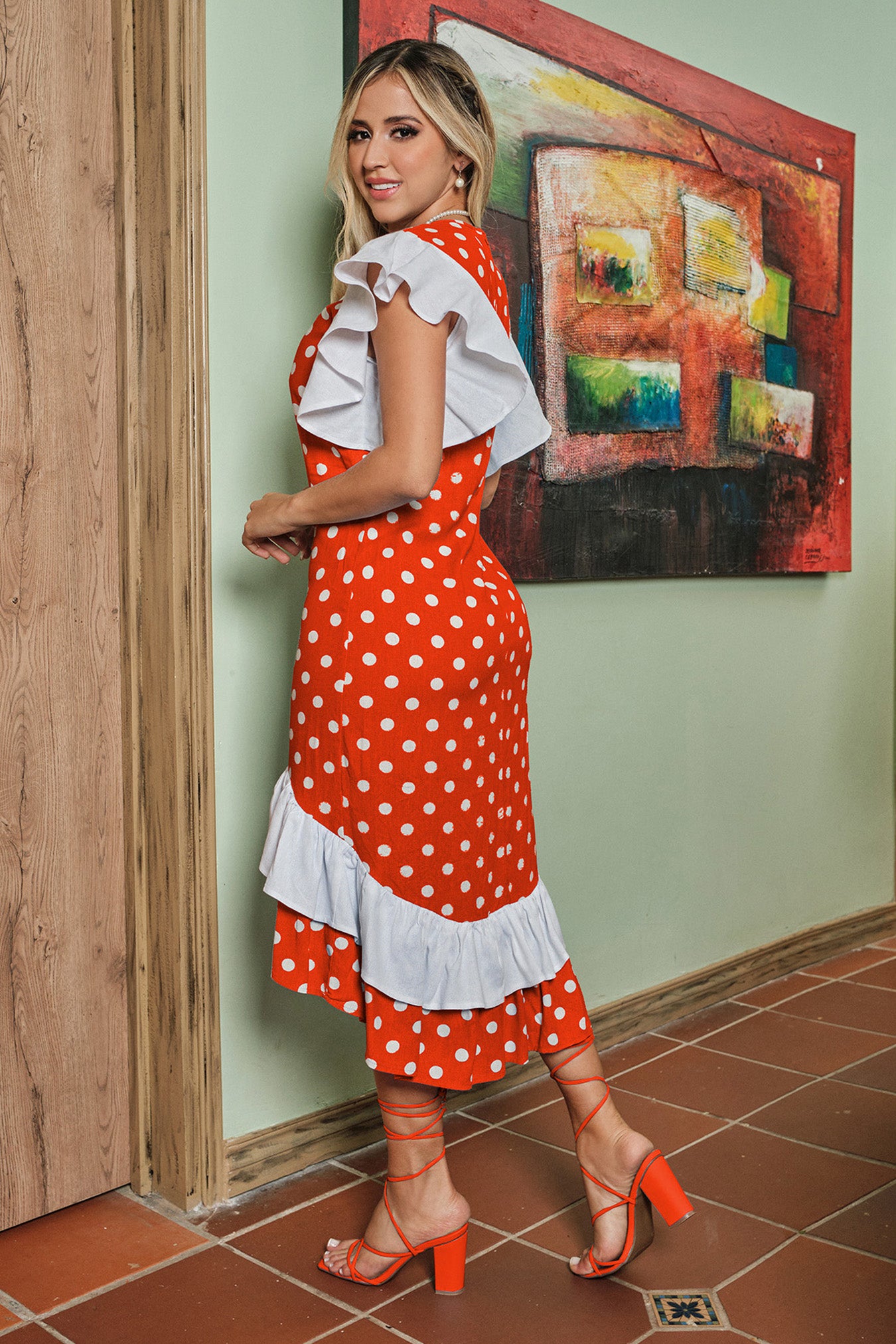Vestido en olán de lino