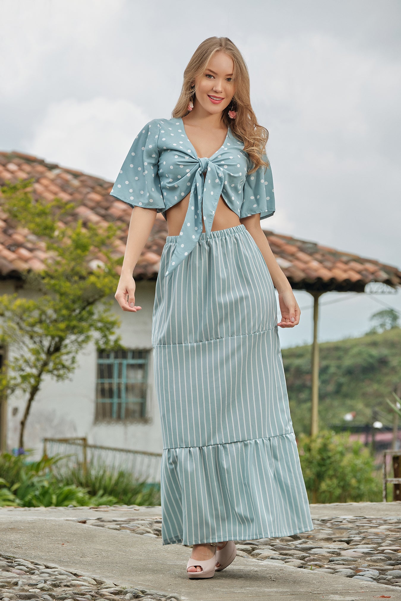 Conjunto En Rayón Stretch Estampado