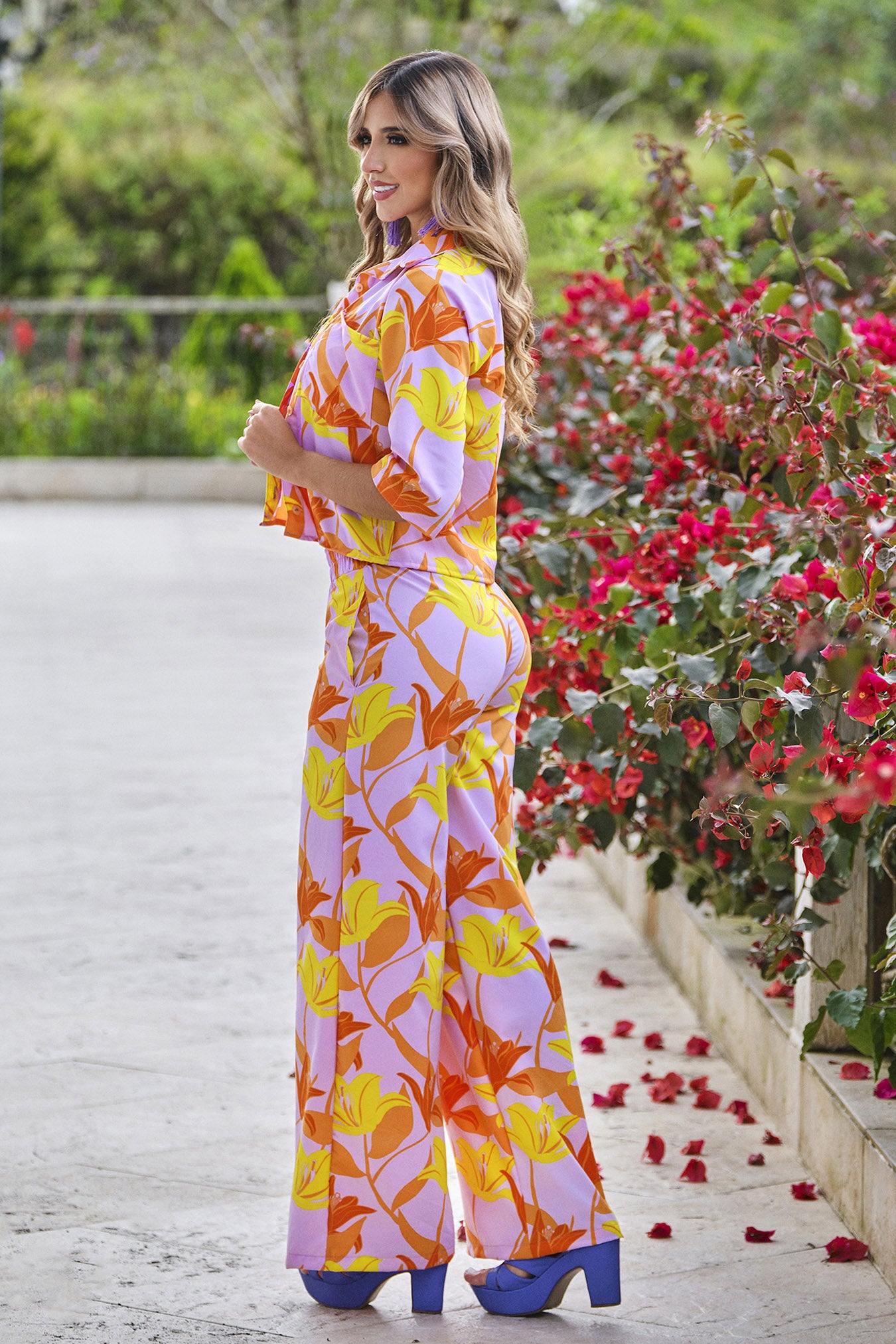 Conjunto en rayón estampado