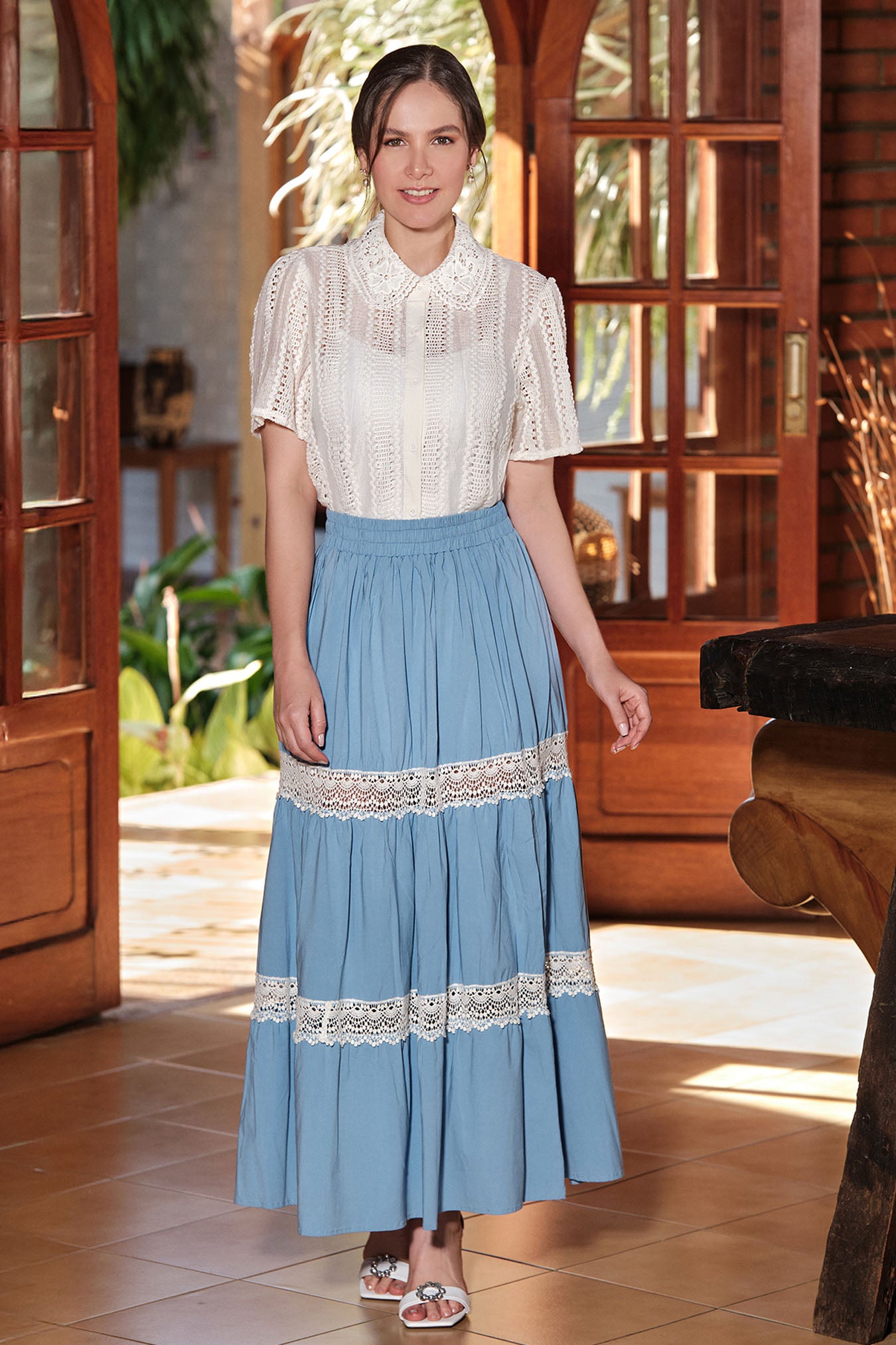 Falda en algodón (forrada)