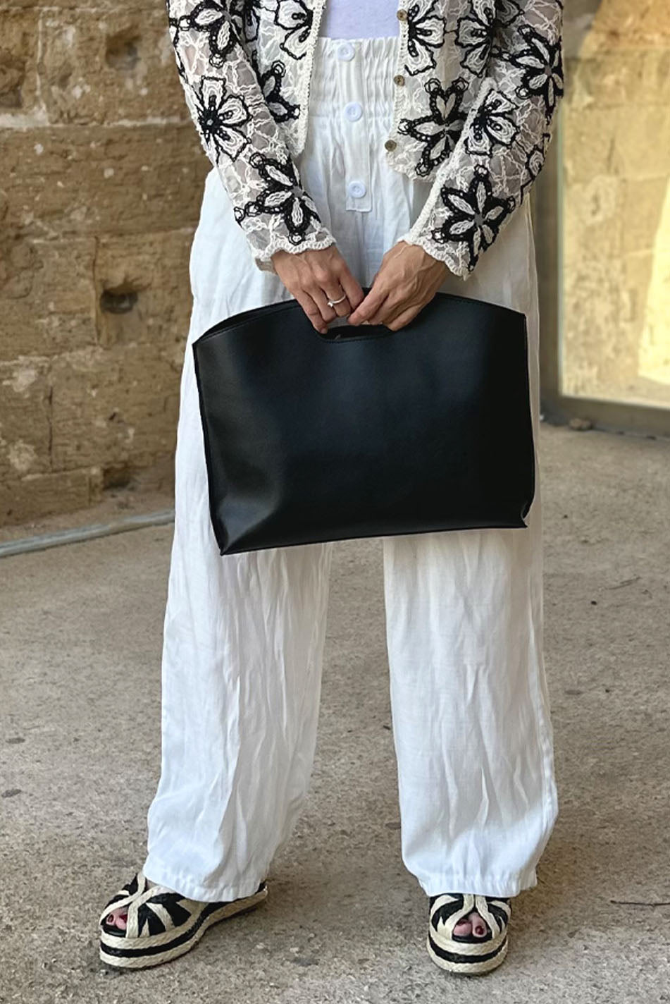 Pantalón en lino rayón