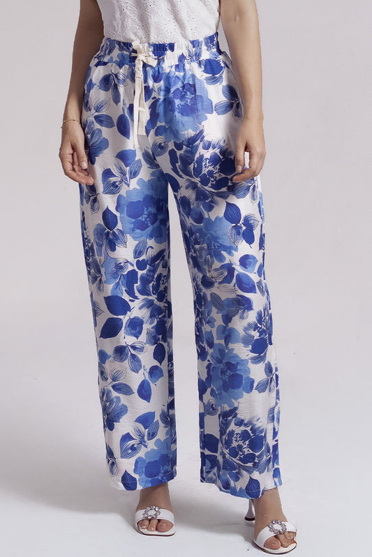 Pantalón en rayón estampado