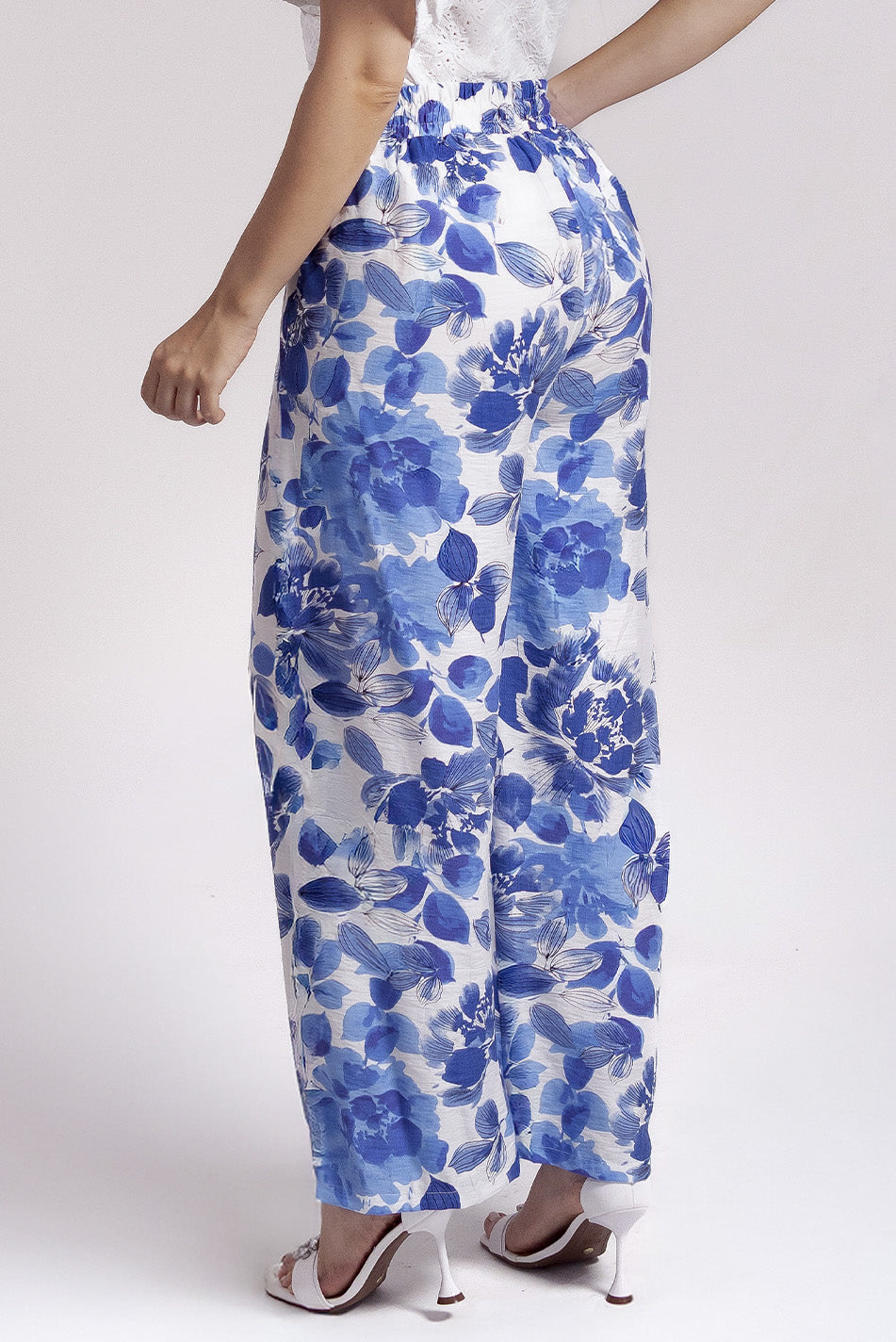 Pantalón en rayón estampado