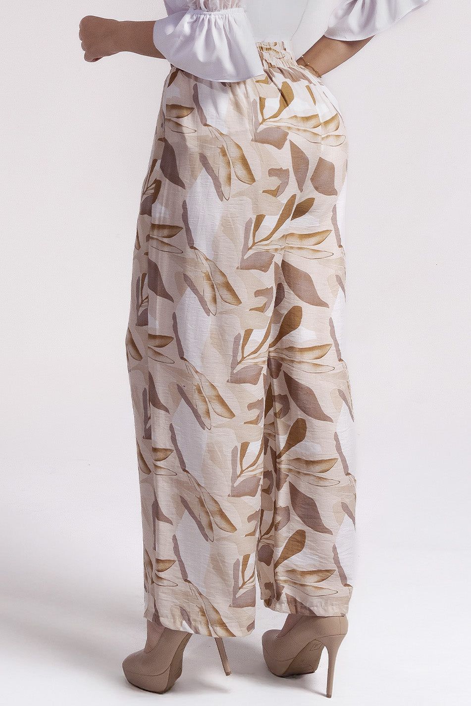 Pantalón en rayón estampado