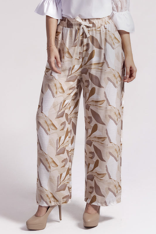 Pantalón en rayón estampado