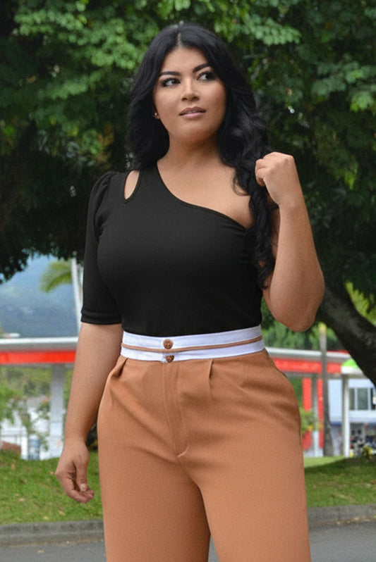 Blusa en crepe stretch