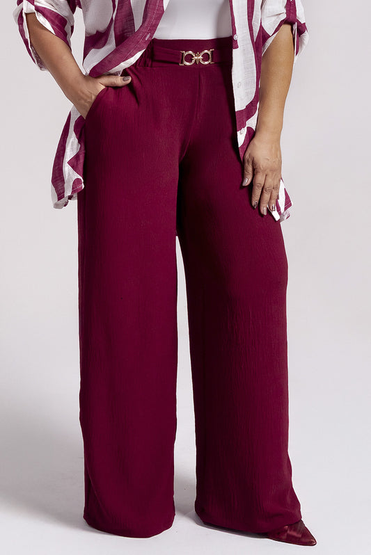 Pantalón en rayón craquelado