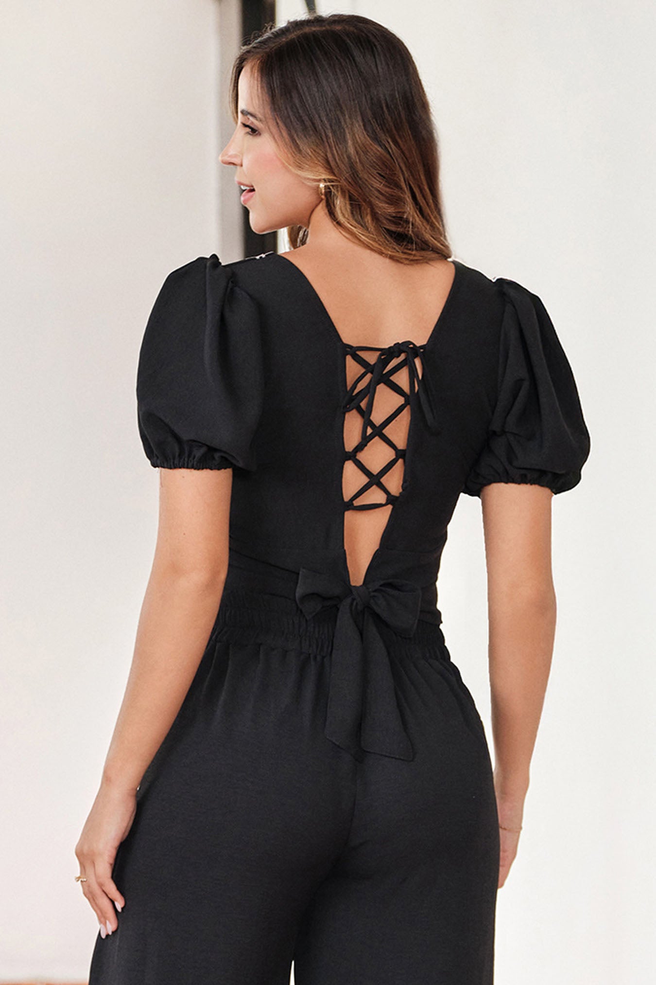 Blusa en rayón en contraste