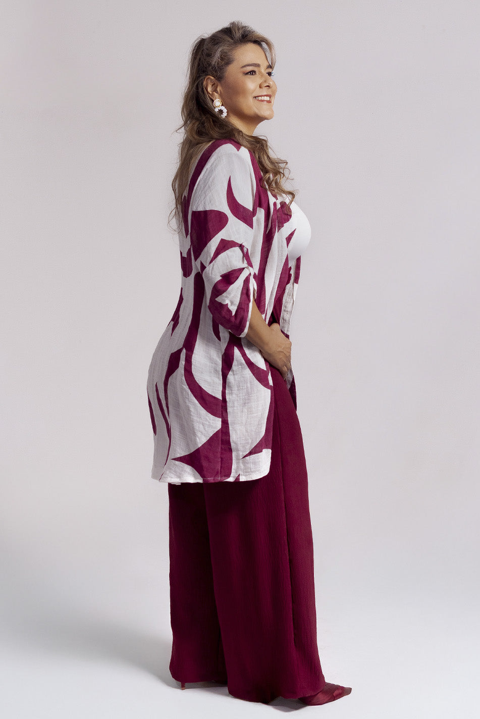 Camisero en lino estampado