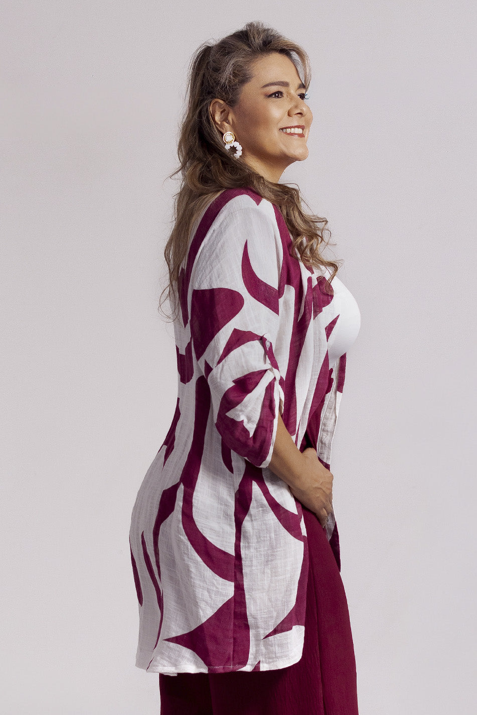 Camisero en lino estampado