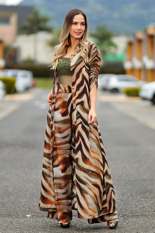 Conjunto en rayón estampado