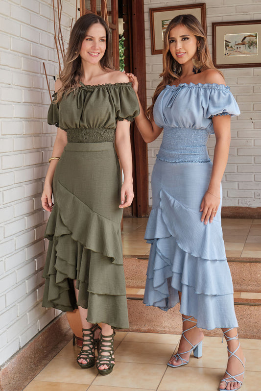 Conjunto en lino rayón