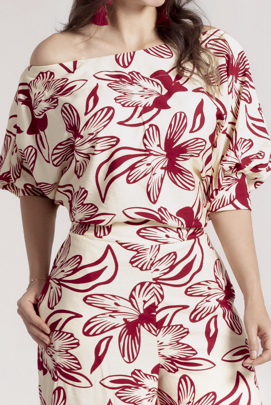 Blusa en lino rayón estampado