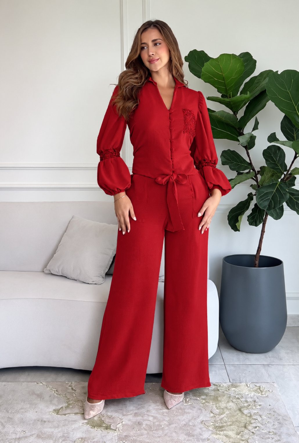 Conjunto en rayón craquelado