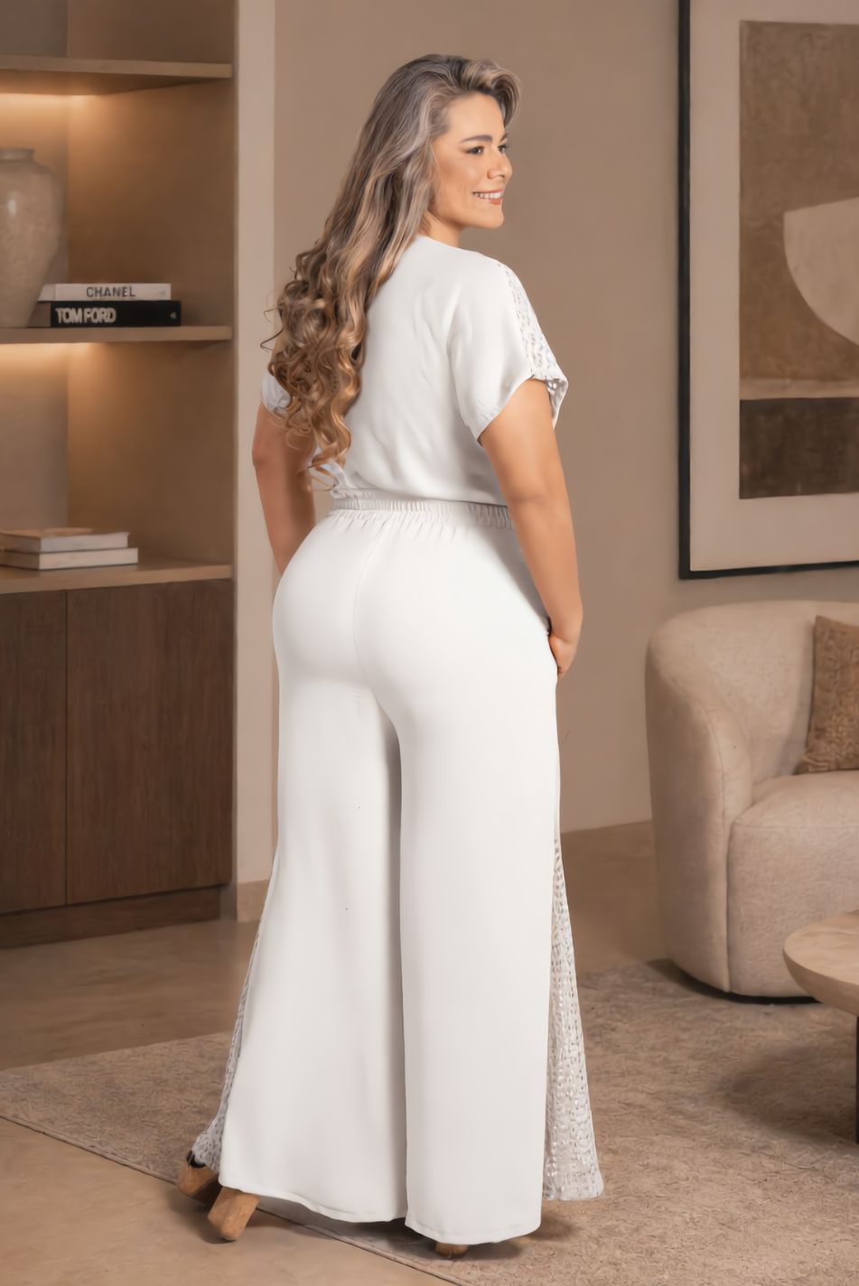 Conjunto en rayón craquelado