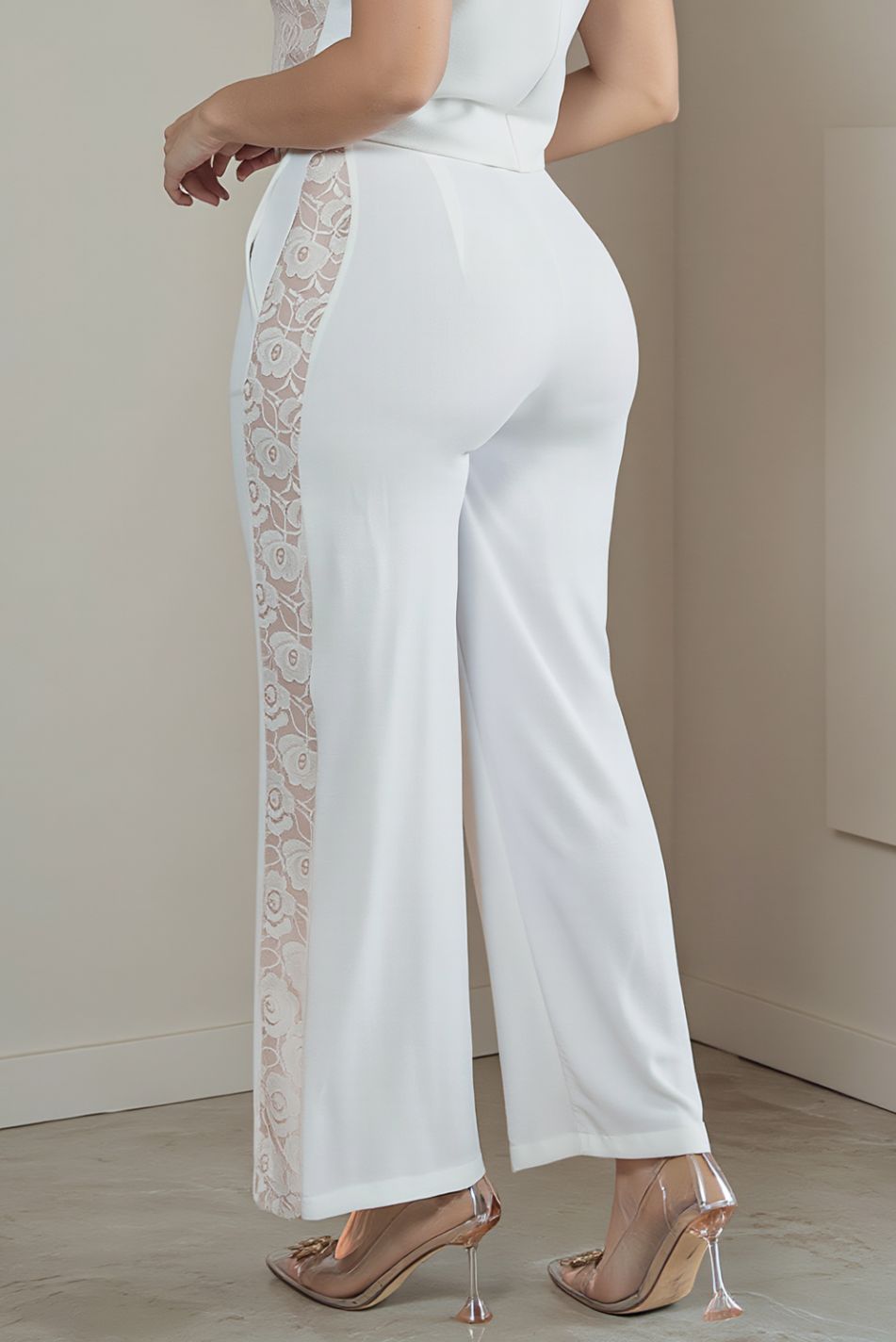 Pantalón en rayón craquelado