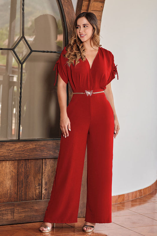 Enterizo en rayón craquelado