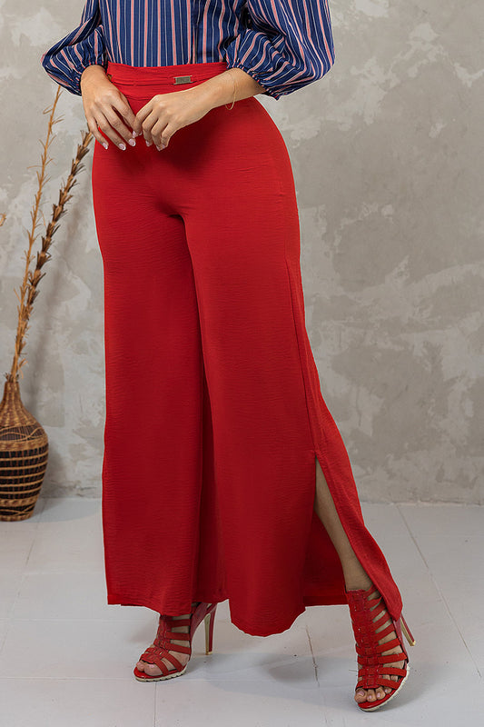 Pantalón en rayón stretch craquelado
