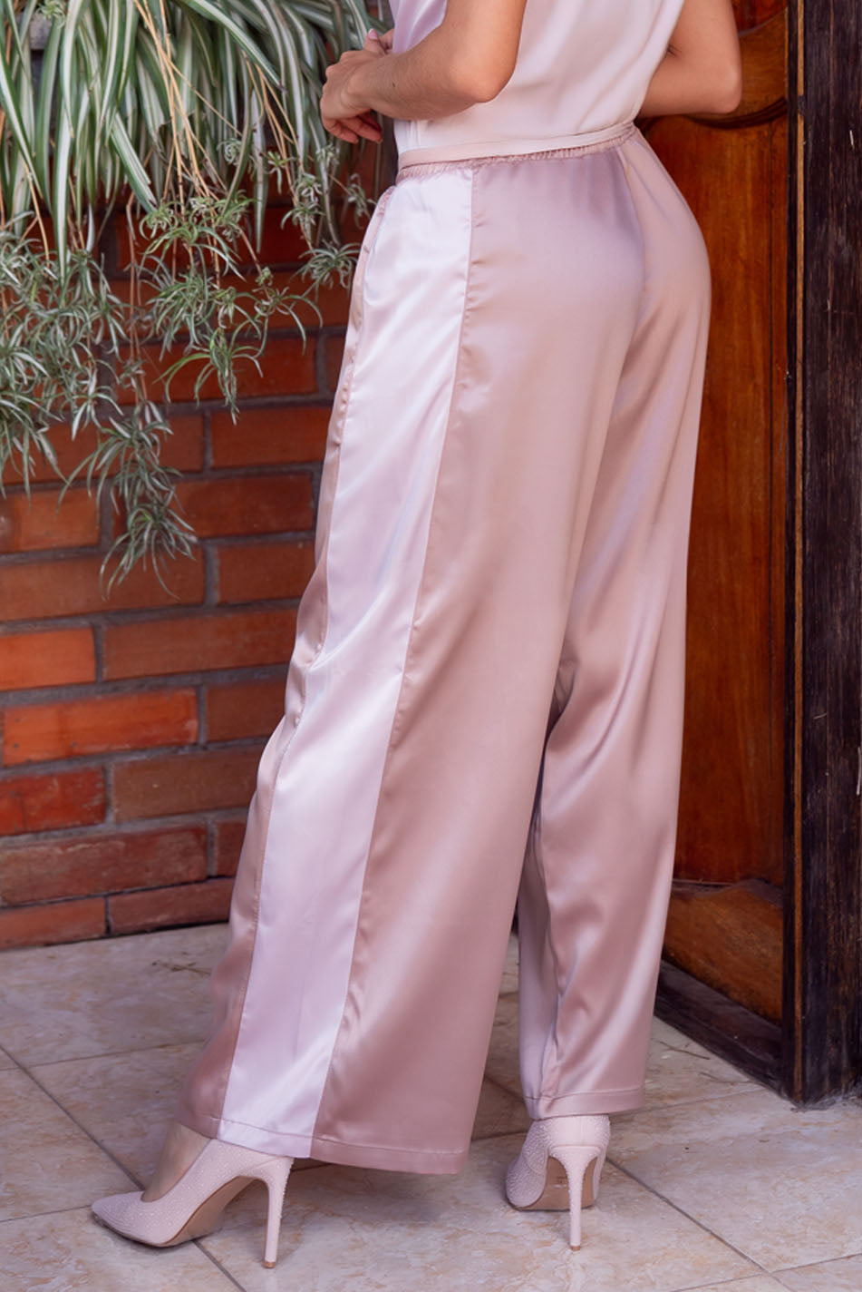 Pantalón en seda pesada