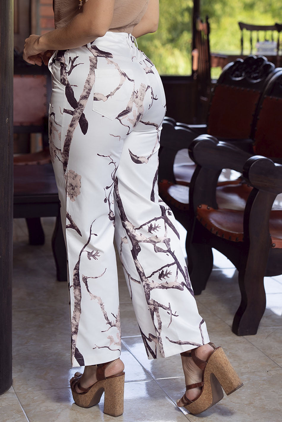 Pantalón en drill estampado