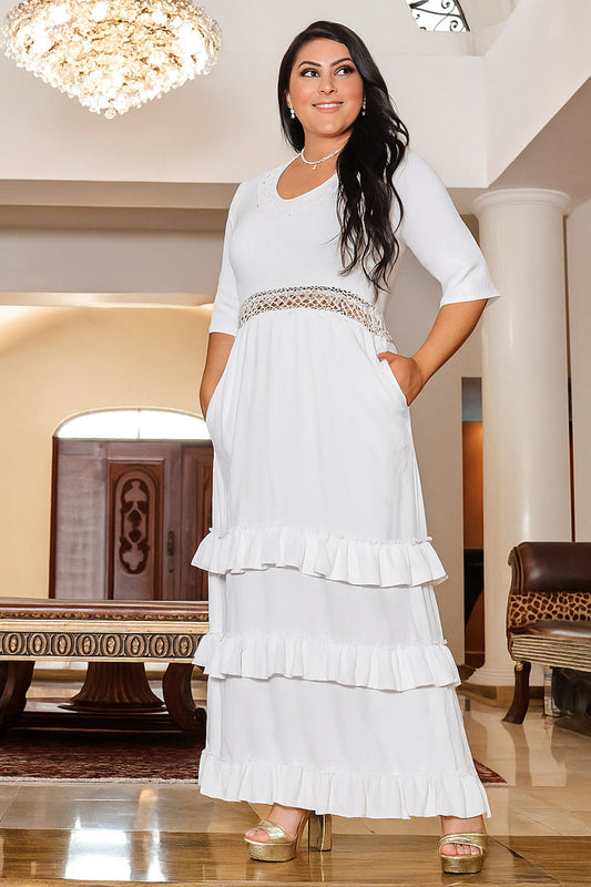 Vestido en rayón stretch