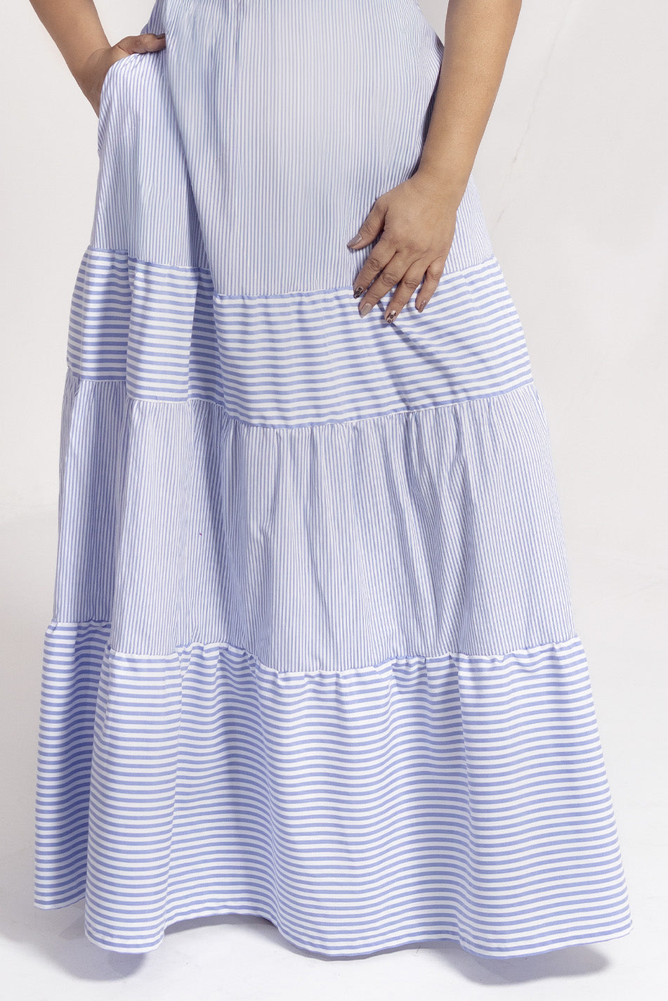 Vestido largo en algodón