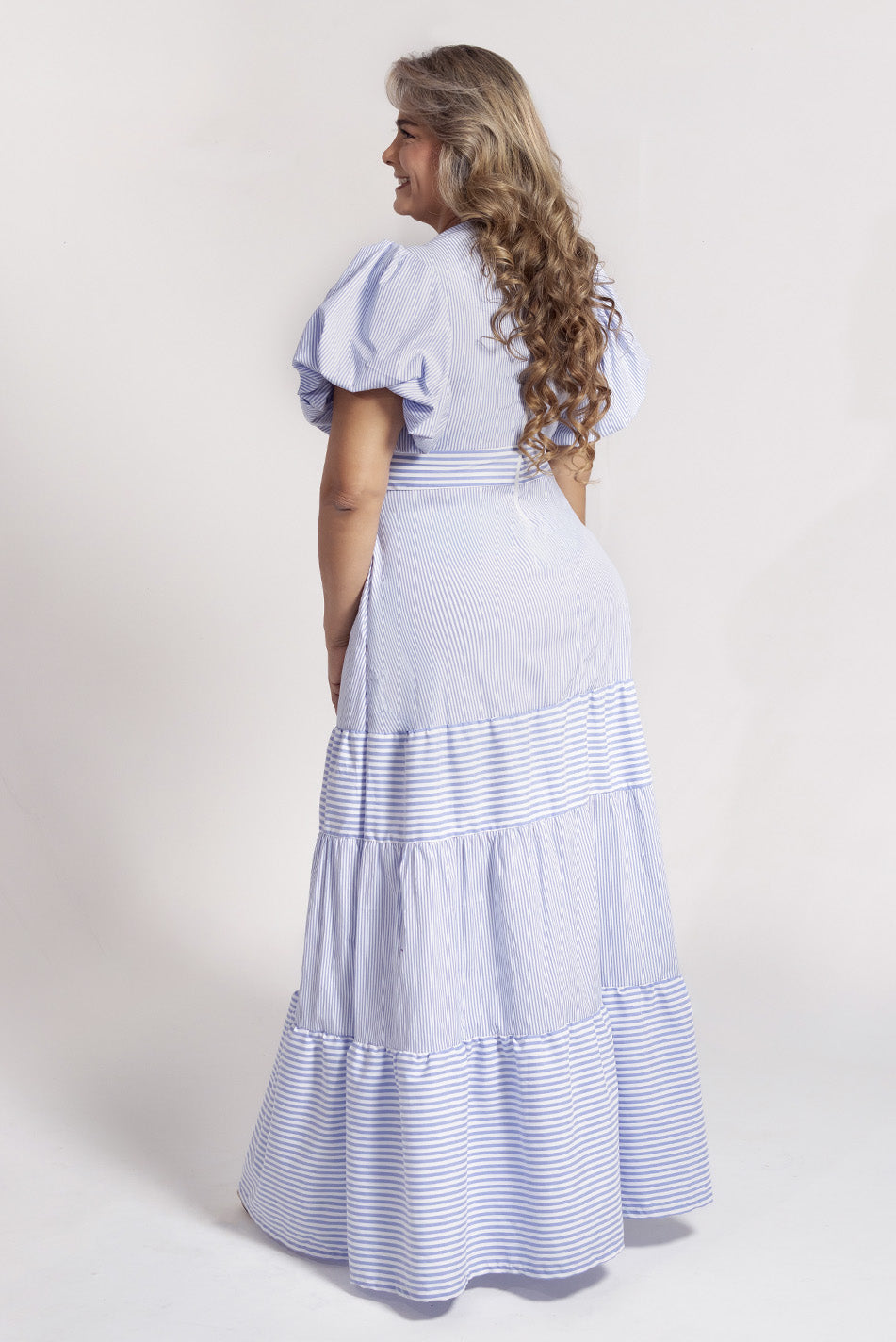 Vestido largo en algodón